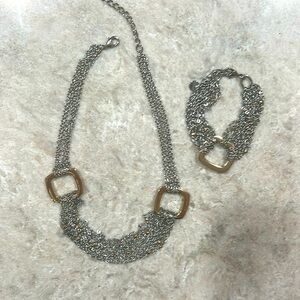 Alfani two-tone necklace and bracelet